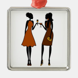 **AFRIKANISCHES AMERIKANISCHES** SCHÖNE LADIE ORNAMENT AUS METALL