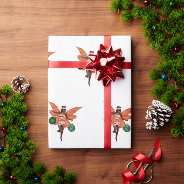 Afrikanisches amerikanisches Weihnachtsgebäck Geschenkpapier (Feiertagsgeschenk)