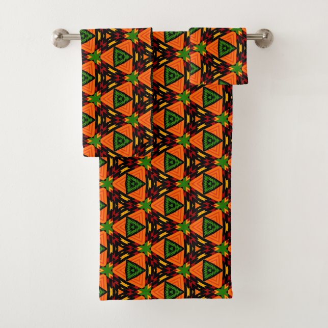 Afrikanisches Ankara-Muster Badhandtuch Set (Insitu)