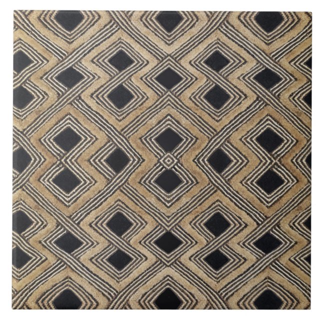 Afrikanisches BaKuba Fliese (Vorderseite)