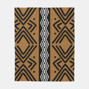 afrikanisches Bogolan Decorative Blanket Fleecedecke