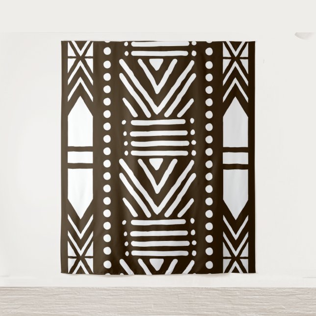 afrikanisches Bogolan-Tapestry Wandteppich (Vorderseite)