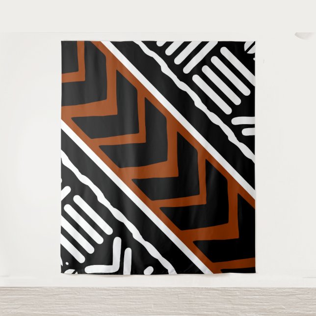 afrikanisches Bogolan-Tapestry Wandteppich (Vorderseite)