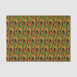 Afrikanisches Classic Kente Tuchmuster K01 Seidenpapier