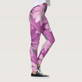 Afrikanisches Daisy-Muster für Lila Blume Leggings