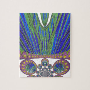 Afrikanisches Dekorationsmuster moderne Designfarb Puzzle