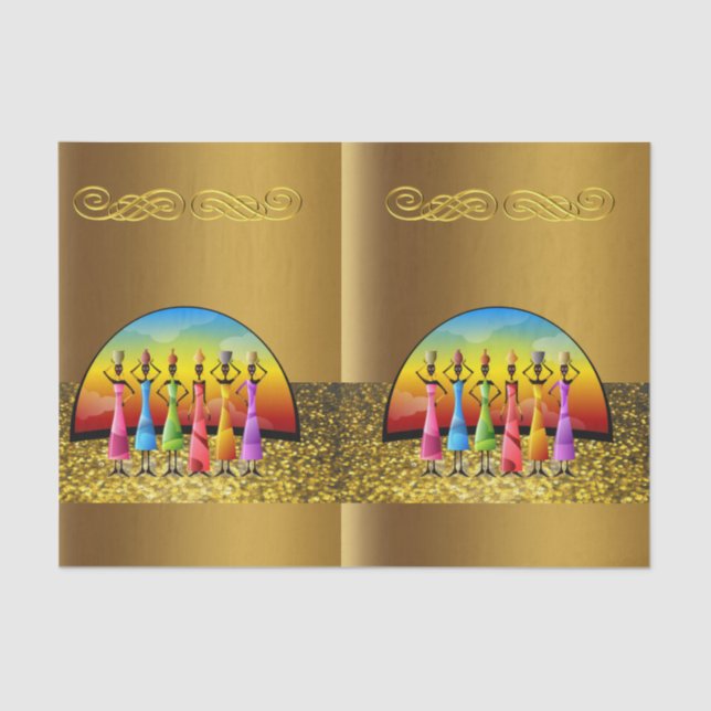 Afrikanisches Dekorpapier Seidenpapier (Vorderseite)