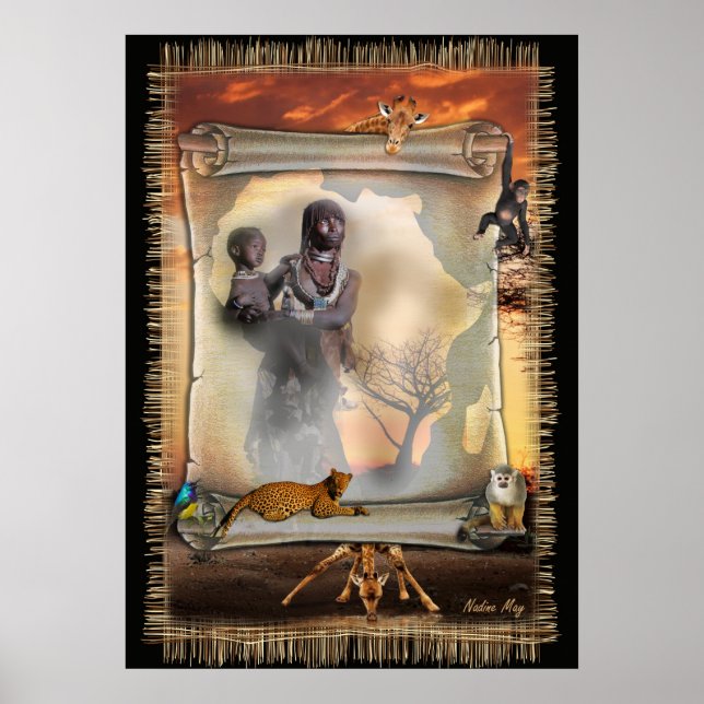 afrikanisches Design Poster (Vorne)