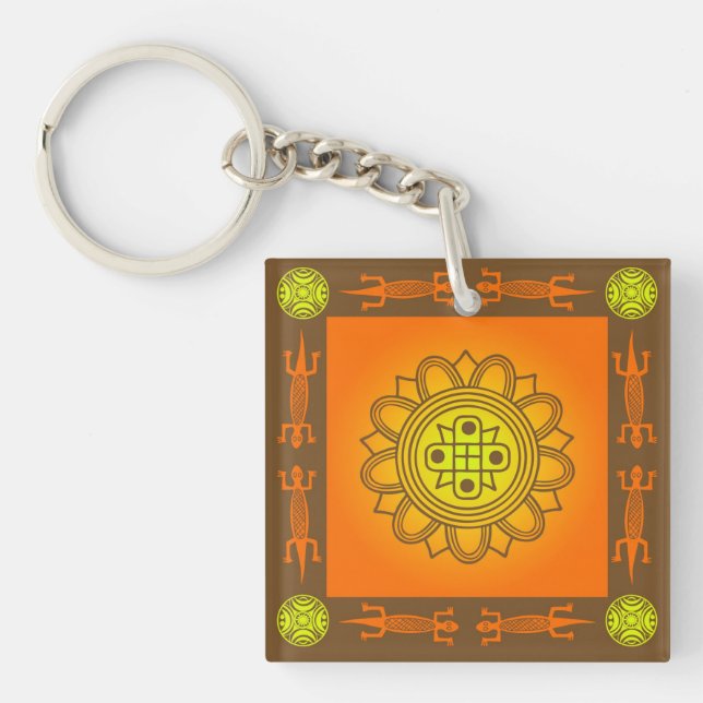 afrikanisches Design Schlüsselanhänger (Vorderseite)
