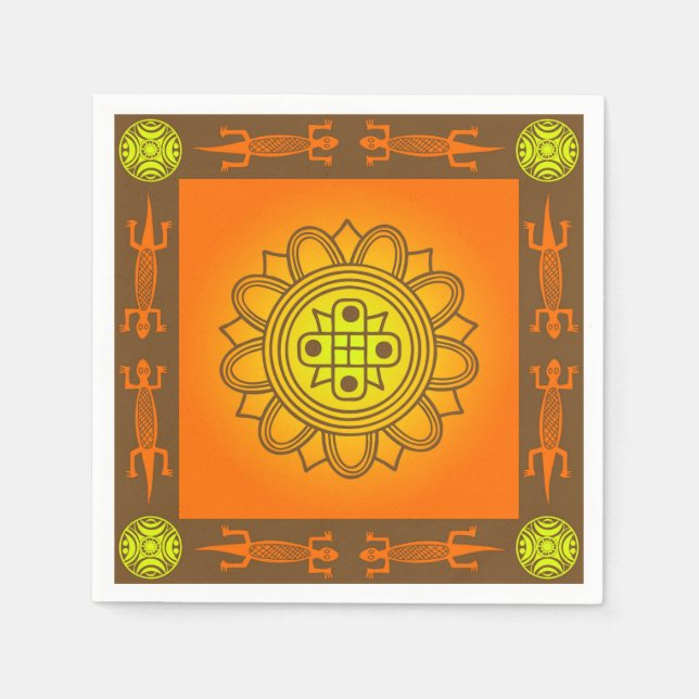 afrikanisches Design Serviette (Vorderseite)