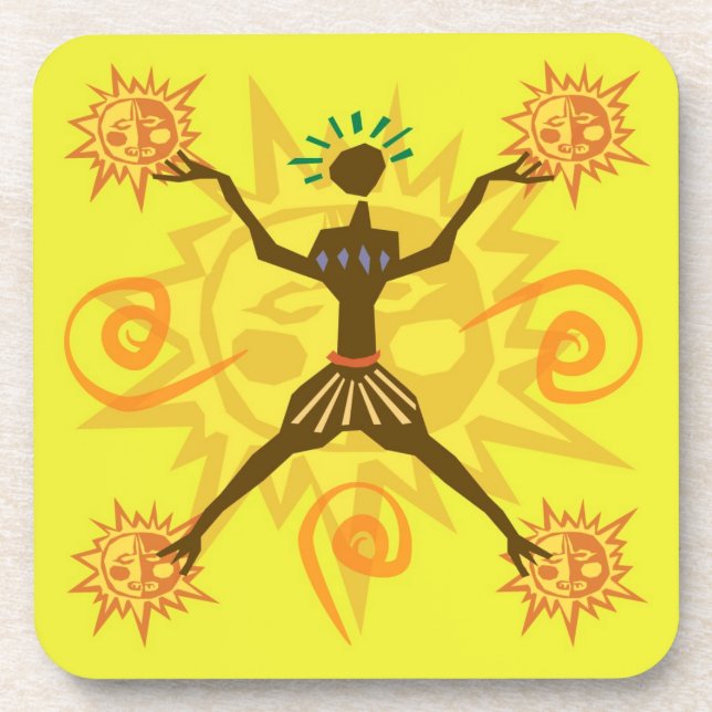 Afrikanisches Design Untersetzer (Vorderseite)
