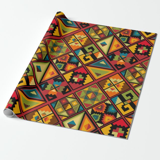 Afrikanisches Digitalpapier Geschenkpapier (Ungerollt)