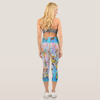 Afrikanisches Dorf Capri Leggings
