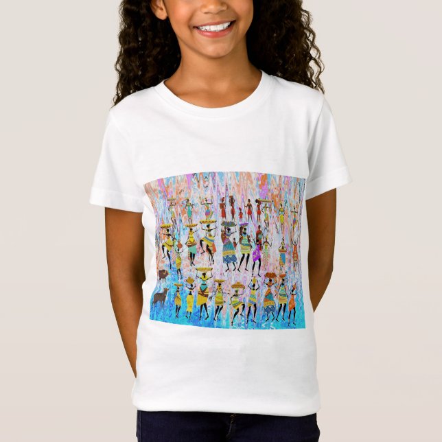 Afrikanisches Dorf T-Shirt (Vorderseite)