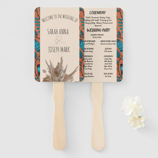 AFRIKANISCHES DRUCKPROGRAMM HAND FAN FÄCHER