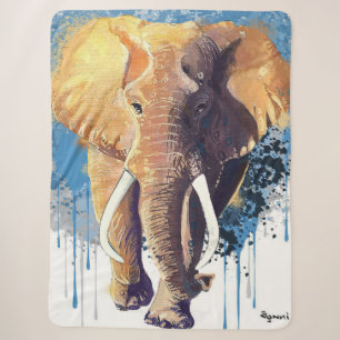Afrikanisches Elefantendesign   Wildtiere Sherpadecke