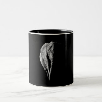 Afrikanisches Elephant Portrait Zweifarbige Tasse