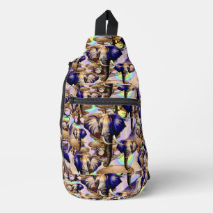 Afrikanisches Elephant Surreal Portrait Fanny Pack Crossbody Bag