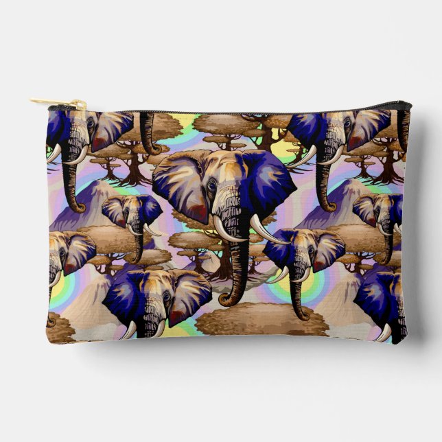 Afrikanisches Elephant Surreal Portrait Fanny Pack Zubehörtasche (Vorderseite)