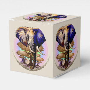 Afrikanisches Elephant Surreal Portrait Geschenkschachtel