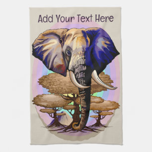 Afrikanisches Elephant Surreal Portrait Geschirrtuch