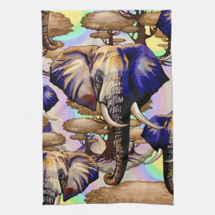 Afrikanisches Elephant Surreal Portrait Geschirrtuch