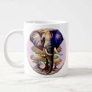 Afrikanisches Elephant Surreal Portrait Jumbo-Tasse