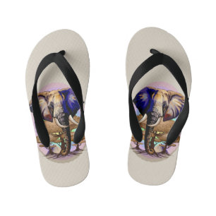 Afrikanisches Elephant Surreal Portrait Kinderbadesandalen