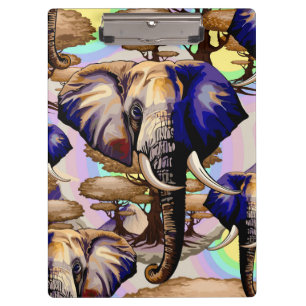 Afrikanisches Elephant Surreal Portrait Klemmbrett