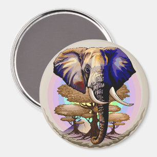 Afrikanisches Elephant Surreal Portrait Magnet