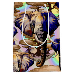 Afrikanisches Elephant Surreal Portrait Mittlere Geschenktüte