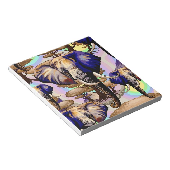 Afrikanisches Elephant Surreal Portrait Notizblock (angewinkelt)