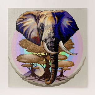 Afrikanisches Elephant Surreal Portrait Puzzle