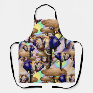 Afrikanisches Elephant Surreal Portrait Schürze