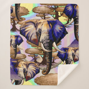 Afrikanisches Elephant Surreal Portrait Sherpadecke