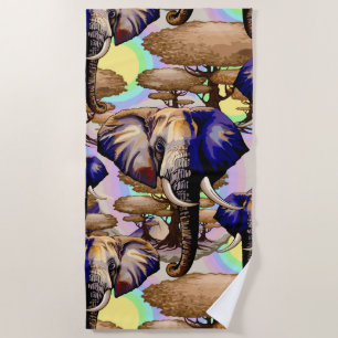 Afrikanisches Elephant Surreal Portrait Strandtuch