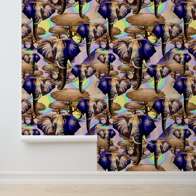 Afrikanisches Elephant Surreal Portrait Tapete (Anwendung)