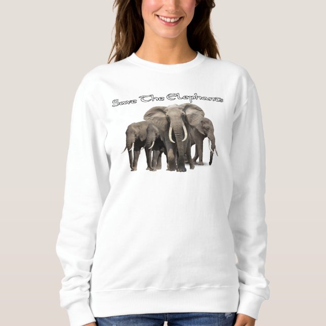 Afrikanisches Elephant Sweatshirt (Vorderseite)