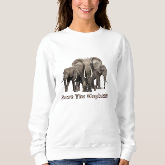 Afrikanisches Elephant Sweatshirt (Vorderseite)