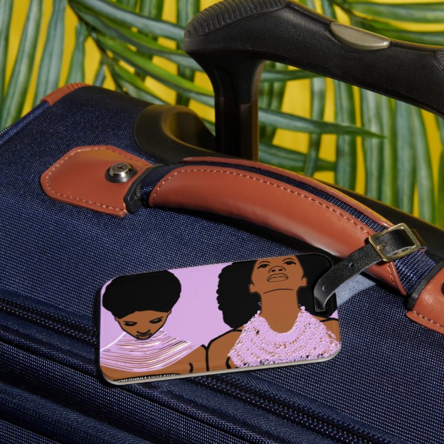 AFRIKANISCHES Erbe Gepäckanhänger (Vorderseite Insitu 3)
