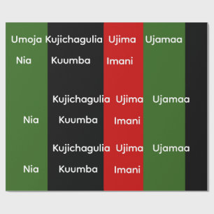 Afrikanisches Erbe Kwanzaa Nguzo Saba Prinzipien Geschenkpapier