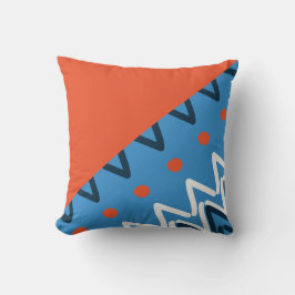 Afrikanisches Ethnic Orange Blue Mix Throw Kissen