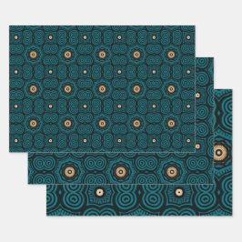 Afrikanisches, ethnisch Inspiriertes Muster Nr. 5 Geschenkpapier Set