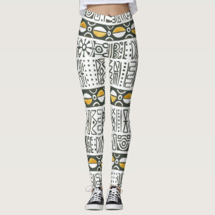 Afrikanisches ethnisches, wasserfarbenes Muster. Leggings