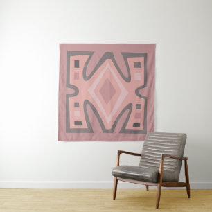 Afrikanisches farbenfrohes modernistisches Muster Wandteppich