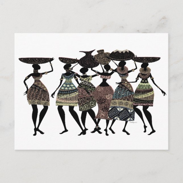 Afrikanisches Fest Postkarte (Vorderseite)