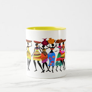 Afrikanisches Fest • Zweifarbiges Kaffeetasse