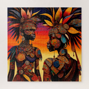 Afrikanisches Frau-Puzzle Puzzle