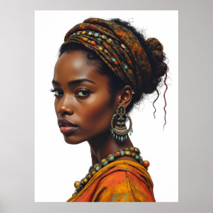 afrikanisches Frauendesign Kunstzeichnung Poster