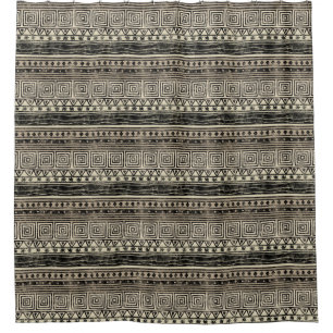 Afrikanisches geometrisches Muster Duschvorhang